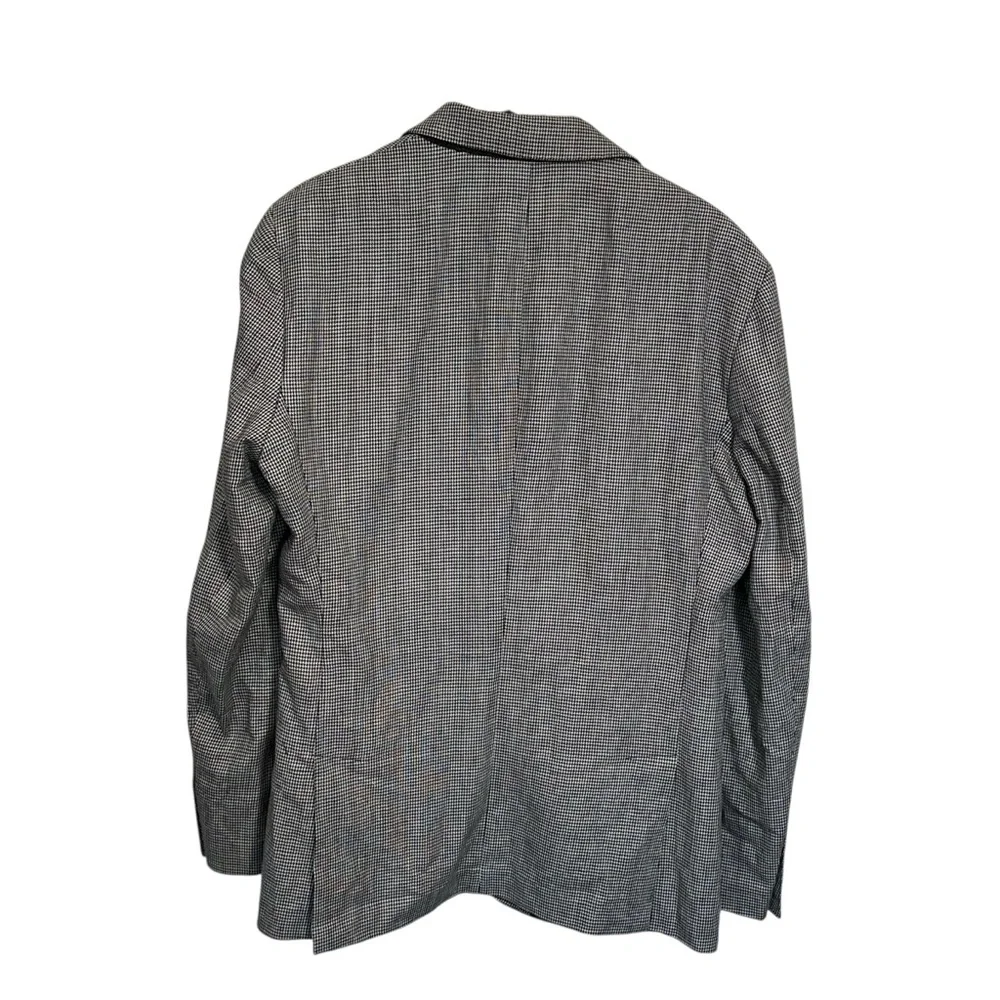 Reiss Cotton & Hemp Brown‎ Houndstooth Print Preppy Sports Coat Blazer, 42